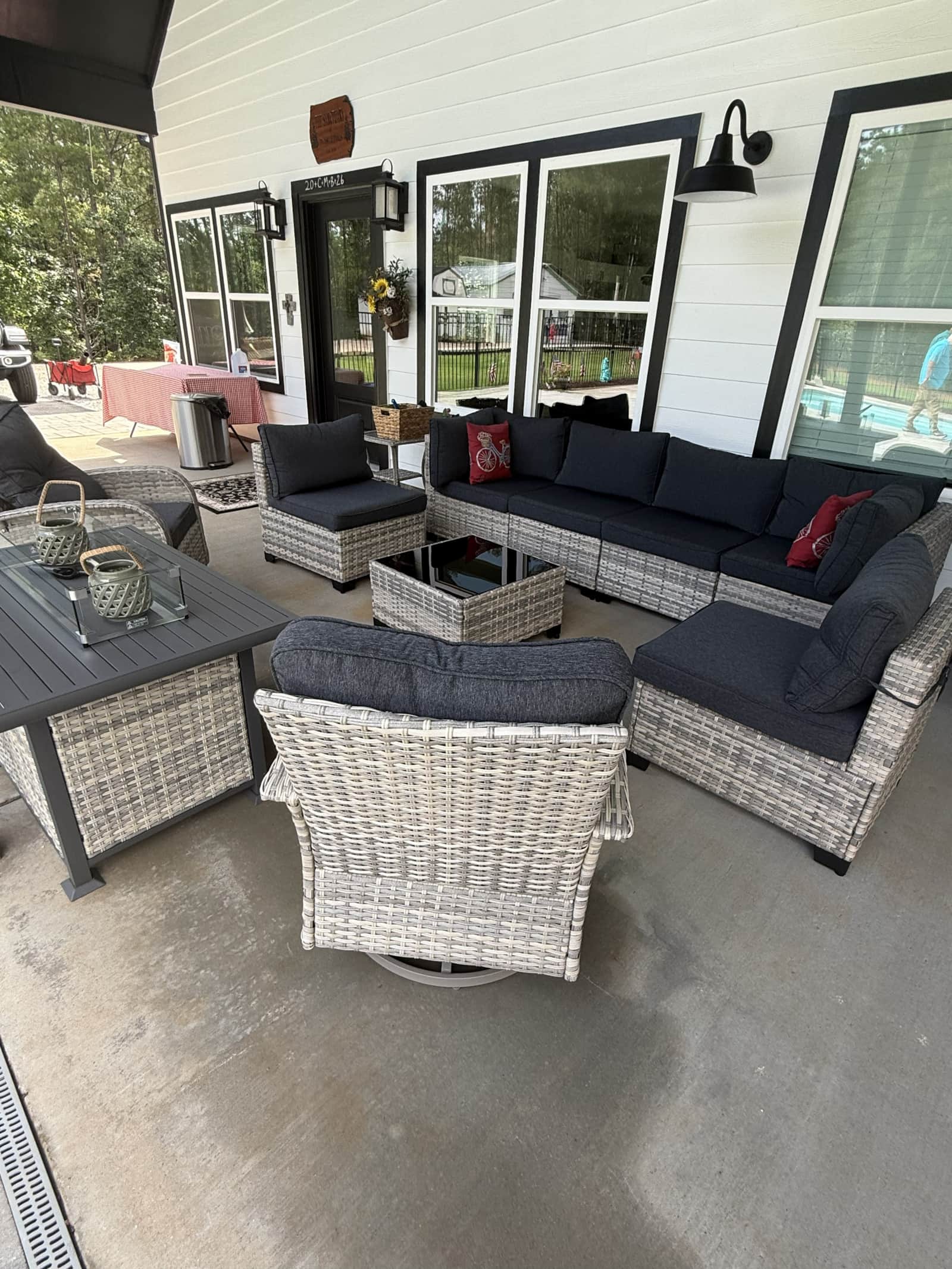 Outdoor seating area at 
